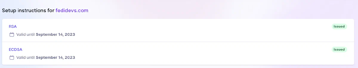 image showing the certificates are valid until September 14, 2023